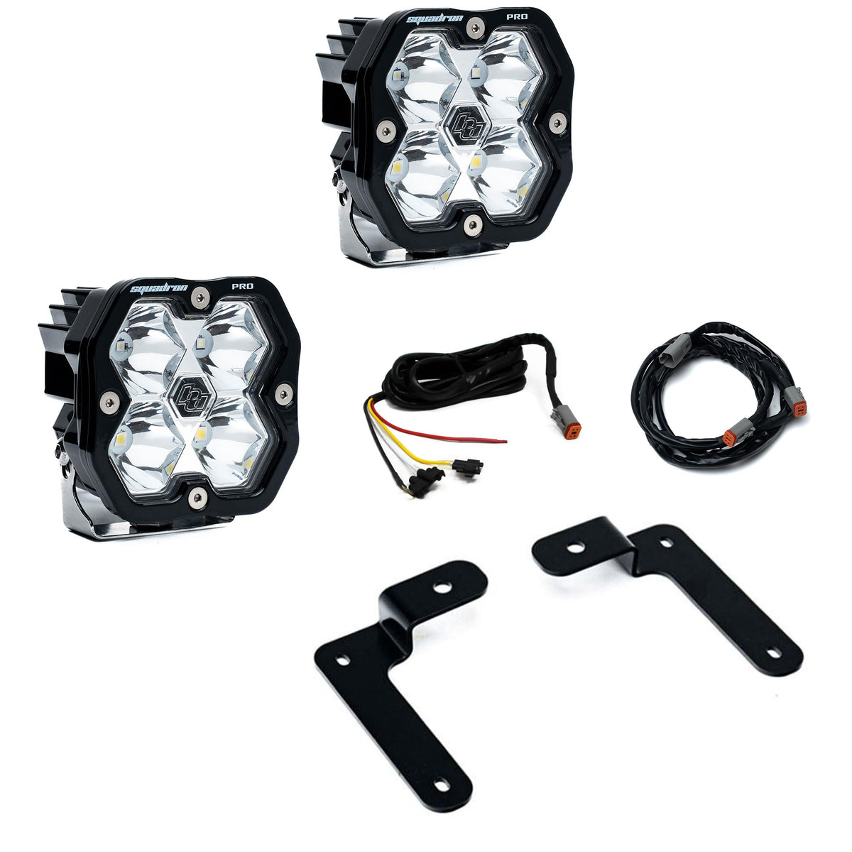 Baja Designs 18C WRANGLER/20C Gladiator A-Pillar Pro Kit with Upfitter Squadron Pro 2.0 Clear - 44-0044-UP