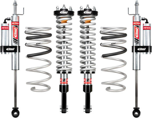Eibach Suspension Lift Kit, PRO-TRUCK-LIFT STAGE 2R, 0 to 2.5 in Front Lift, 1 in Rear Lift, Reservoirs/Springs/Shocks, compatible with Toyota Midsize Truck 2024-25, Kit