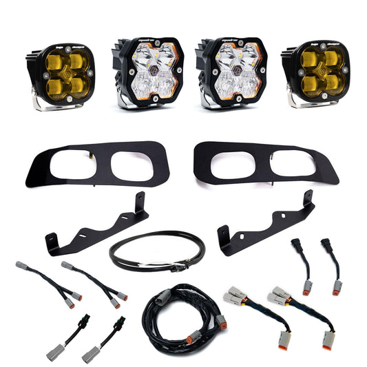 Baja Designs 23C F250/F350 Super Duty Dual Fog Pocket Kit Squadron SPORT/SAE 2.0 Baja Amber - 44-0032-UP