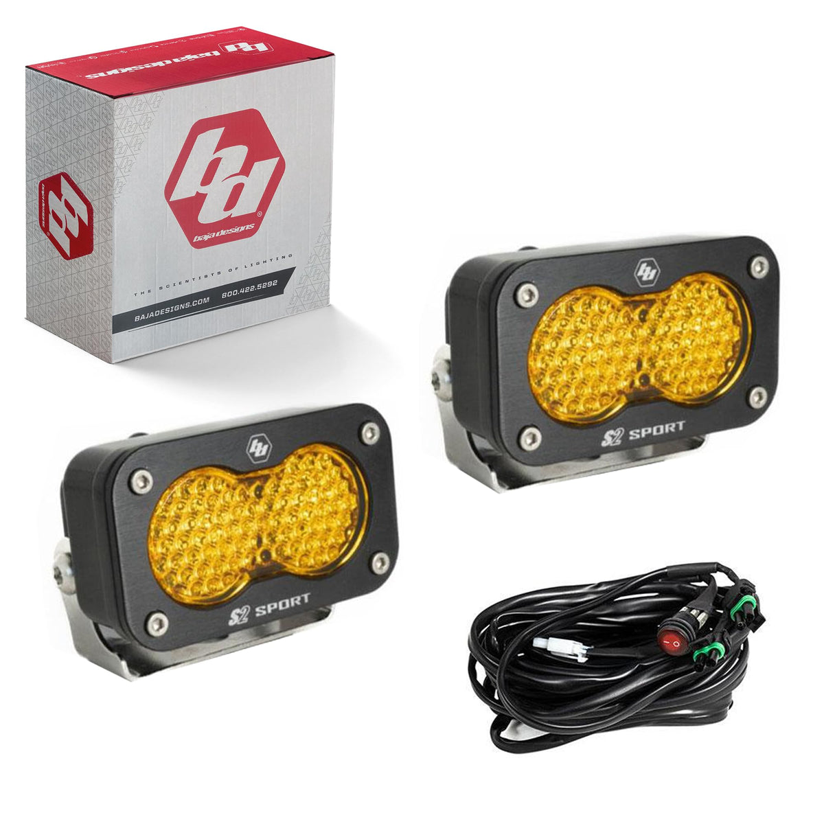 Baja Designs S2 Sport Pair WORK/SCENE LED Amber - 547816