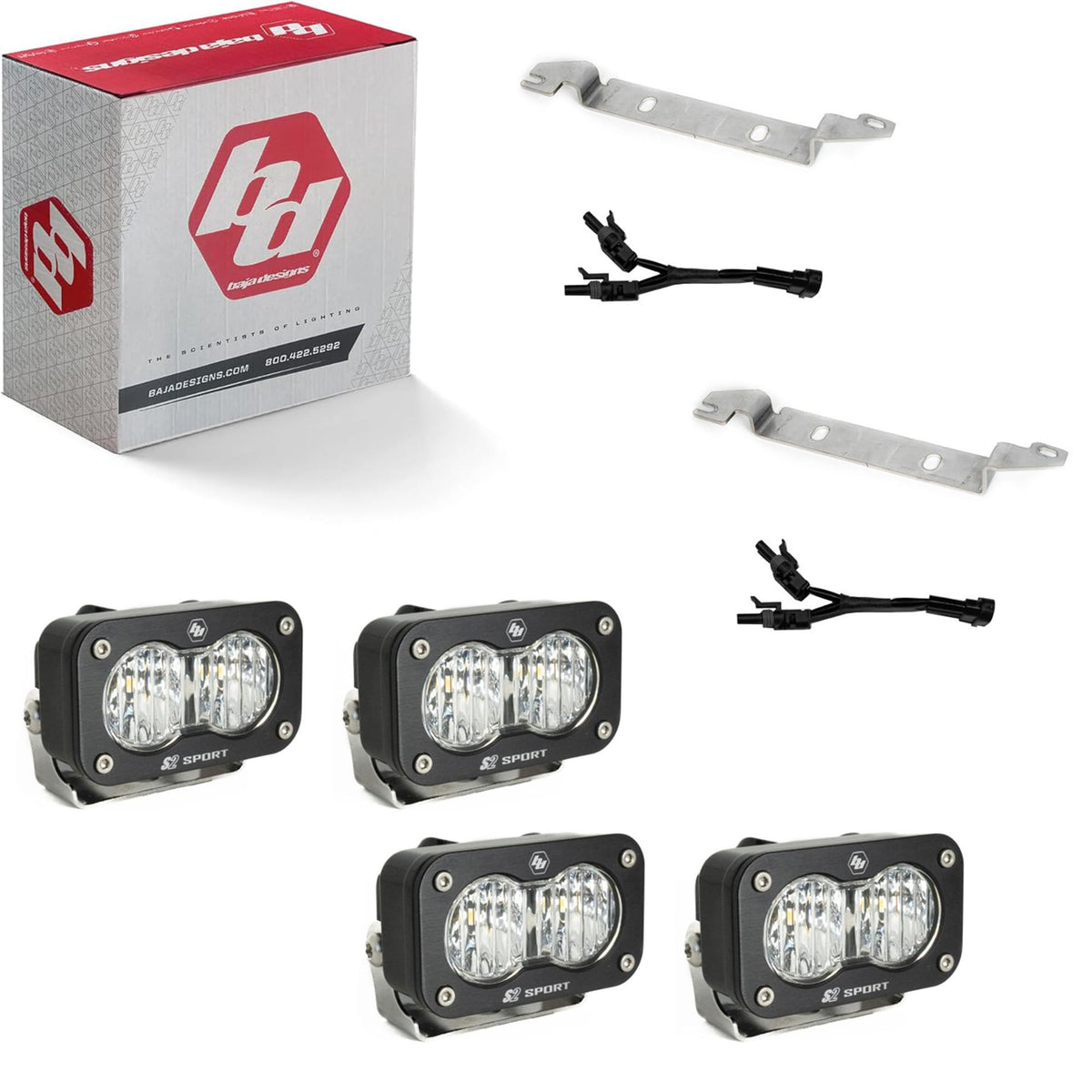 Baja Designs 25C 4RUNNER S2 Sport OEM Fog Light Replacement Kit Nontrd Pro (clear) - 44-8280