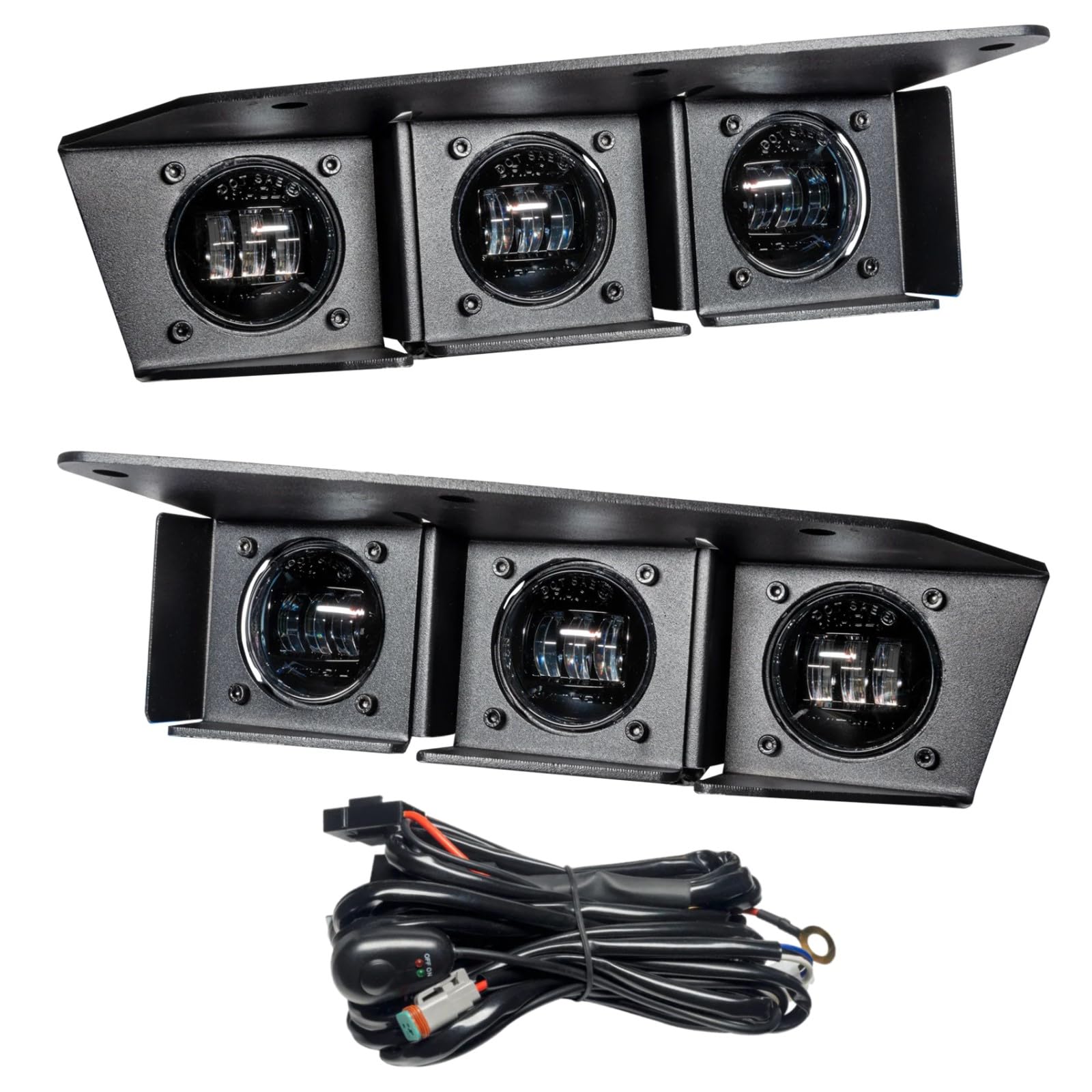 ORACLE Lighting 5890-001 White Triple LED Fog Light Kit for Steel Bumper fits 2021 2024 Bronco - Six High-Powered Emitters, Provides Significant Visibility