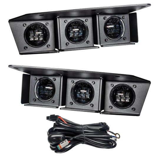 ORACLE Lighting 5890-001 White Triple LED Fog Light Kit for Steel Bumper fits 2021 2024 Bronco - Six High-Powered Emitters, Provides Significant Visibility