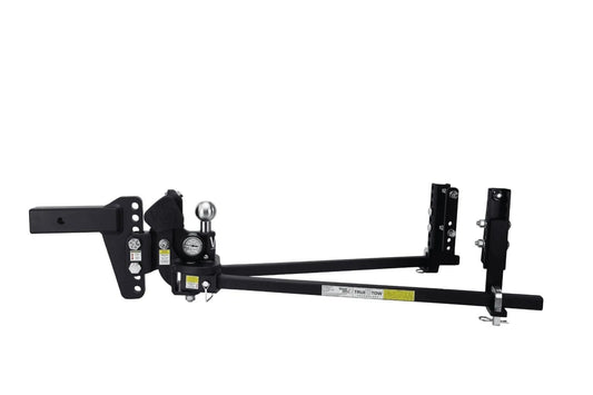 Weigh Safe TrueTow Heavyweight Distribution Hitch - Adjustable 10" Drop w/2" Shank - - 22,000 lbs GTW w/Keyed Alike Hitch Pin Lock