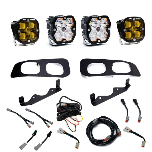 Baja Designs 2325 F250/F350 Super Duty Dual Fog Pocket Kit Squadron SPORT/SAE 2.0 Baja Amber - 44-0032