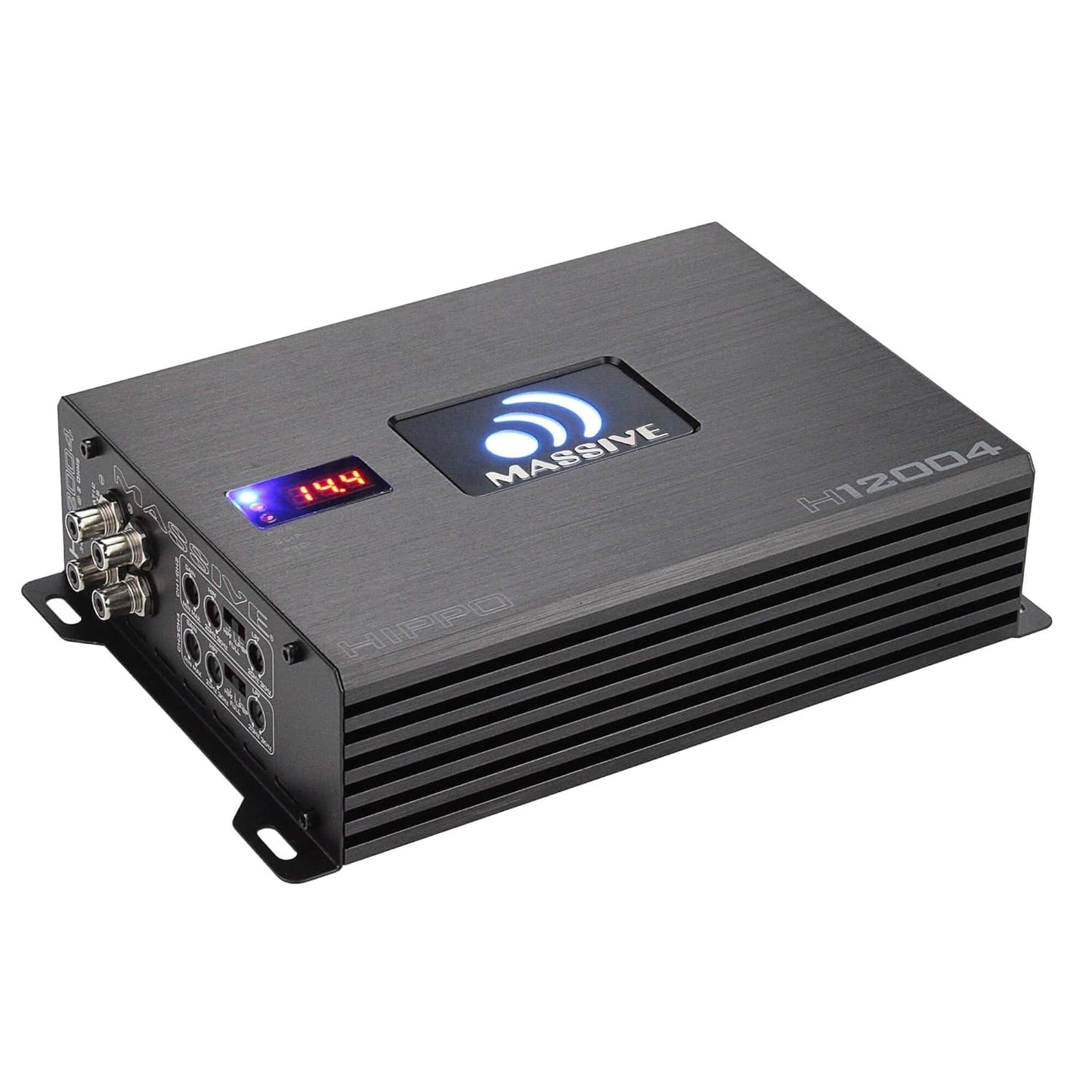 Massive Audio H12004 | 200 Watts RMS x 4 @ 4 Ohm 4 Channel Hippo Series High Performance Amplifier