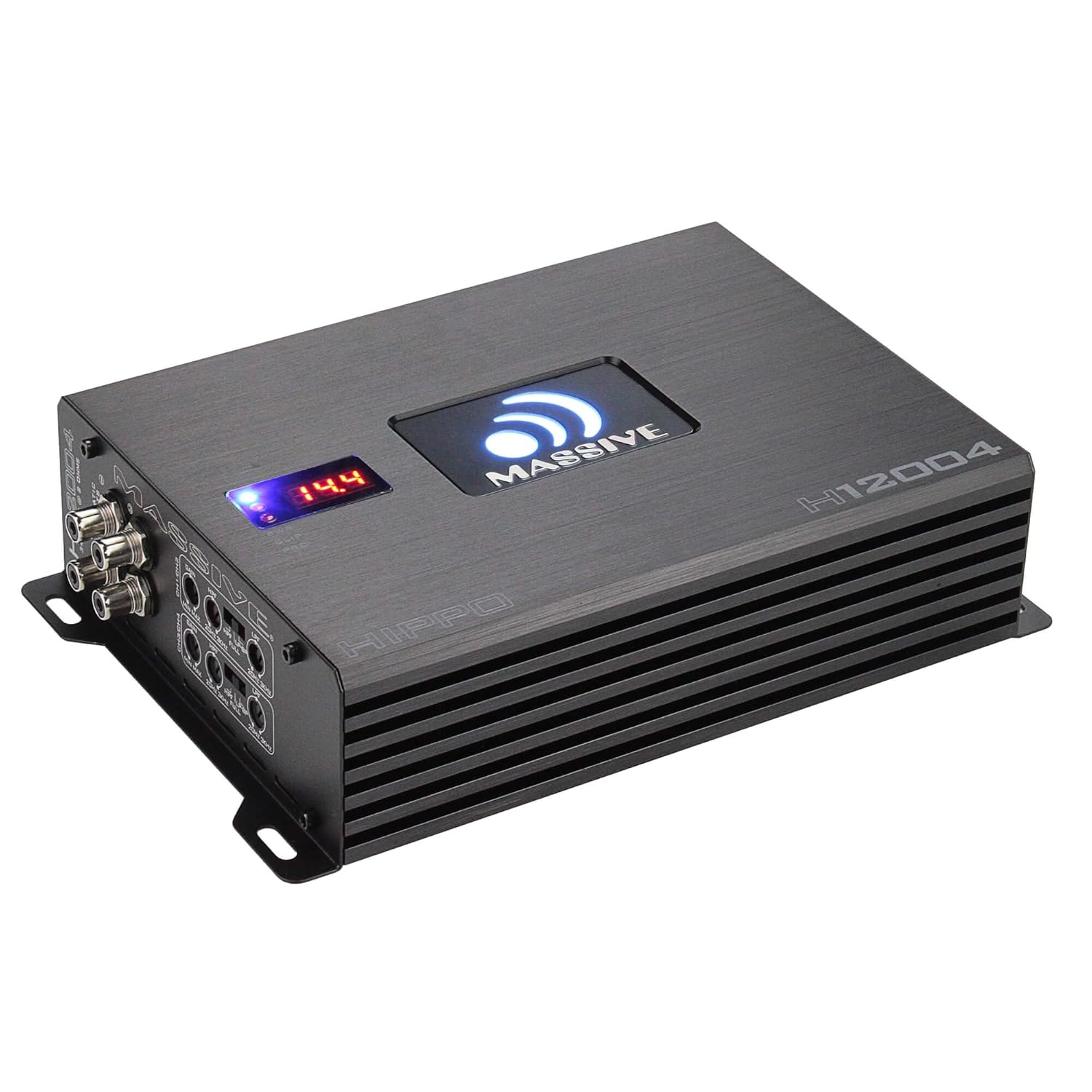 Massive Audio H12004 | 200 Watts RMS x 4 @ 4 Ohm 4 Channel Hippo Series High Performance Amplifier