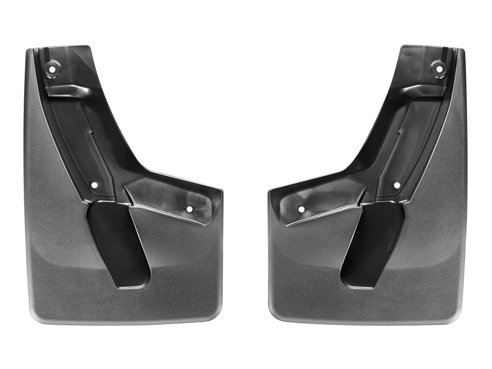 WeatherTech Custom No Drill Splash Guard MudFlaps for Cadillac Escalade ESV, Yukon, Tahoe - Front Pair (110038), Black