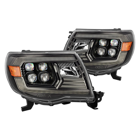 AlphaRex USA 0511 Tacoma Novaseries LED Projector Headlights Plank Style Blk Lens with Activation Light & Drl - 880744