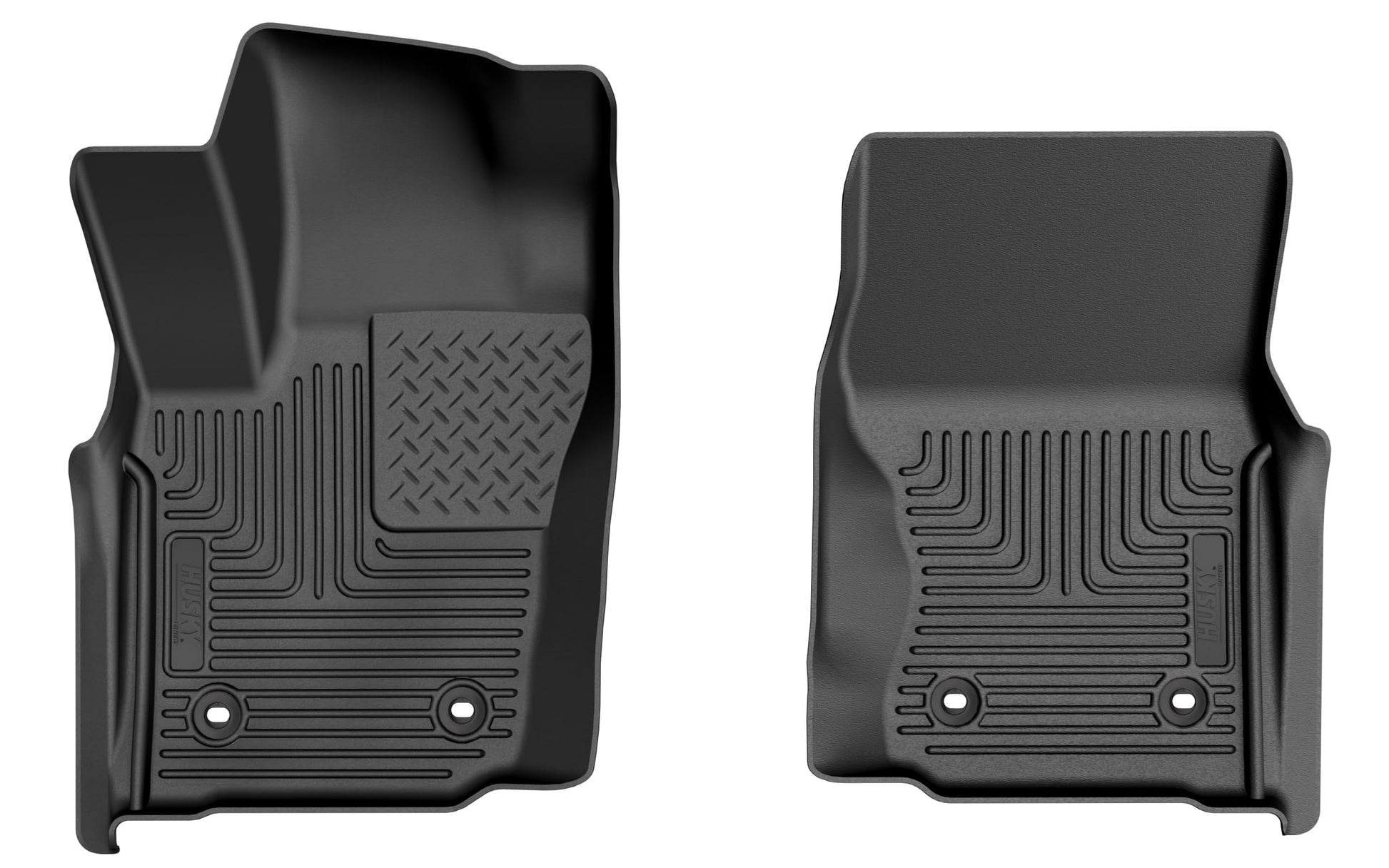 Husky Liners X-act Contour Floor Mats | Fits 2024-2026 Toyota Tacoma, Double & Access CAB ONLY w/Auto Trans | Front Row, 2-pc Black - 54581