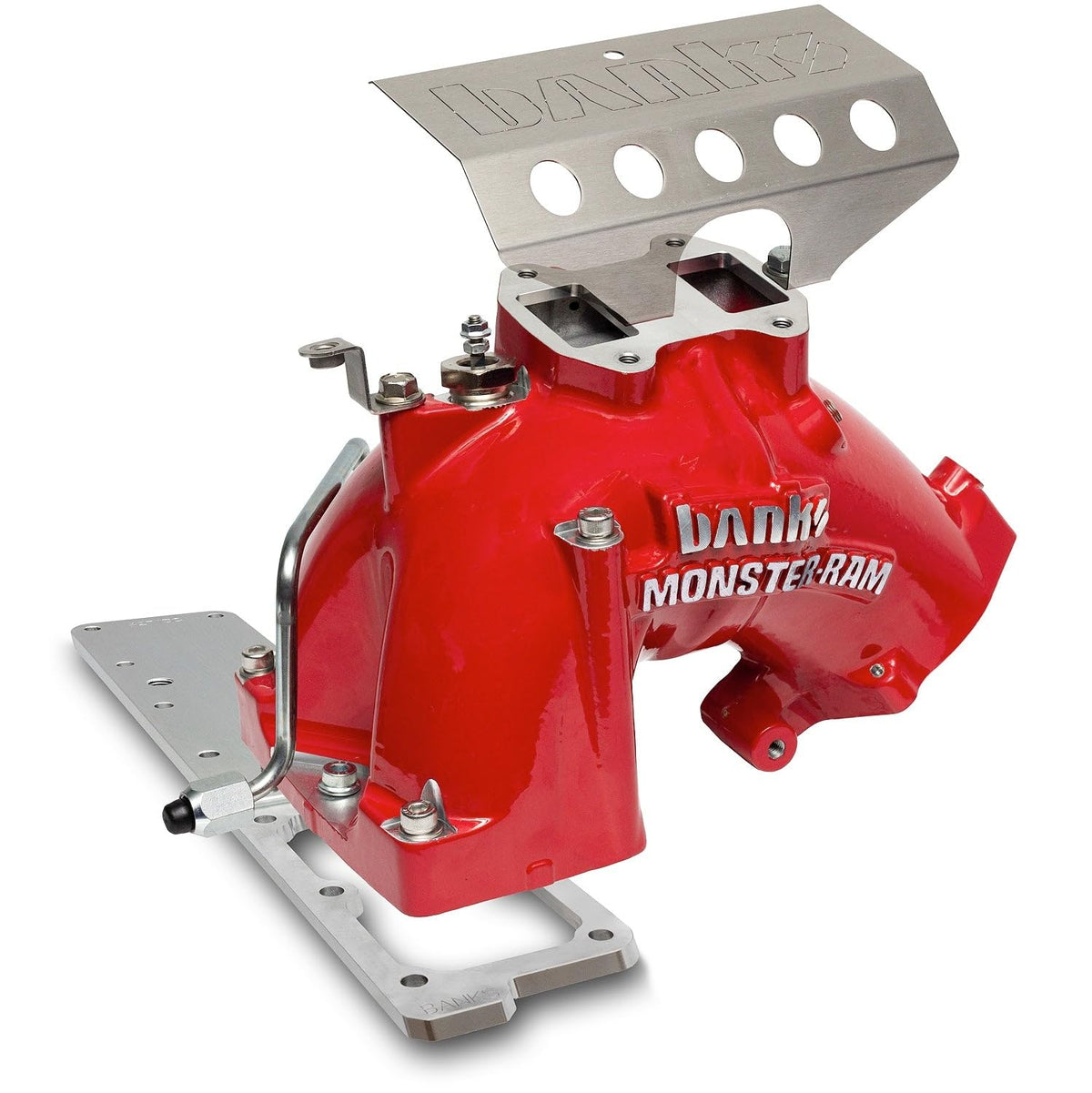 Banks Engineering Monsterram Intake System with Fuel Line Ram 6.7L Red with Heater System Upgrade - 42799-PC