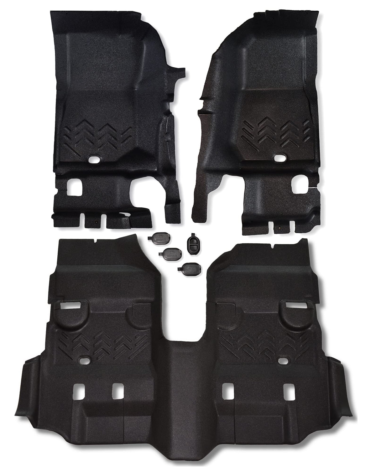 Armorlite 0718 Wrangler Unlimited 3PC Front and Rear Composite Flooring Mesa Smoke - B1006714-BLK1-AA