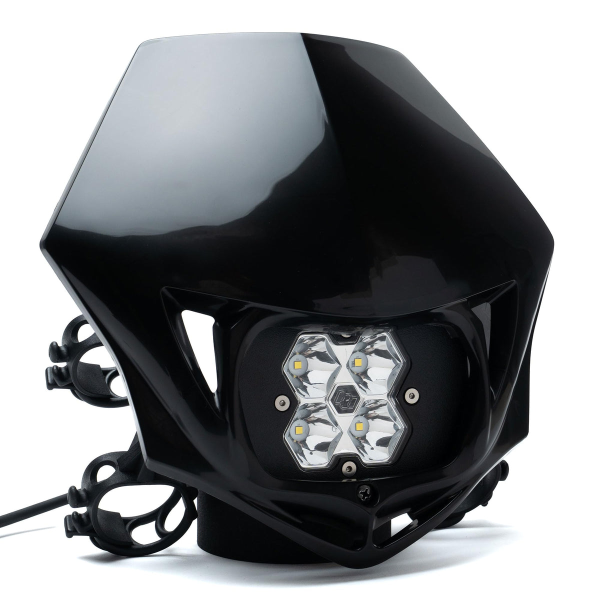 Baja Designs Squadron 2.0 Sport Spot Clear M/C LED Race Light Black - 84-7000-BK