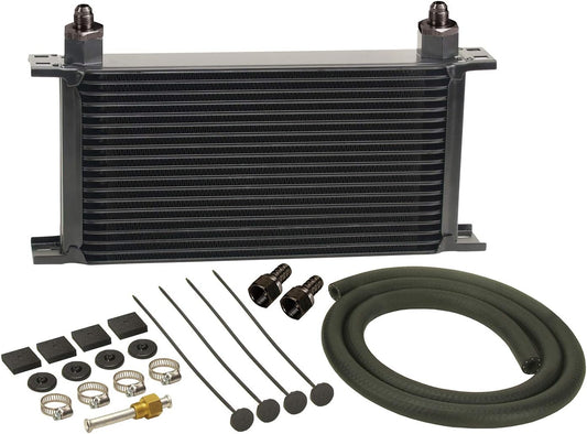 Derale 13403 Series 10000 Stacked Plate Transmission Oil Cooler 19 Row,Black