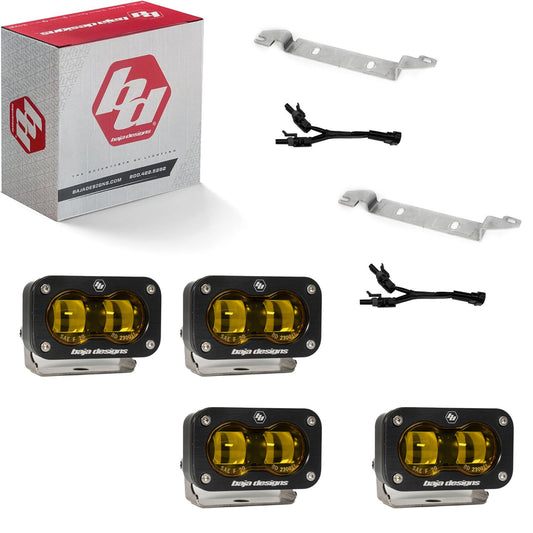 Baja Designs 25C 4RUNNER S2 Sae OEM Fog Light Replacement Kit Nontrd Pro (baja Amber) - 44-8283