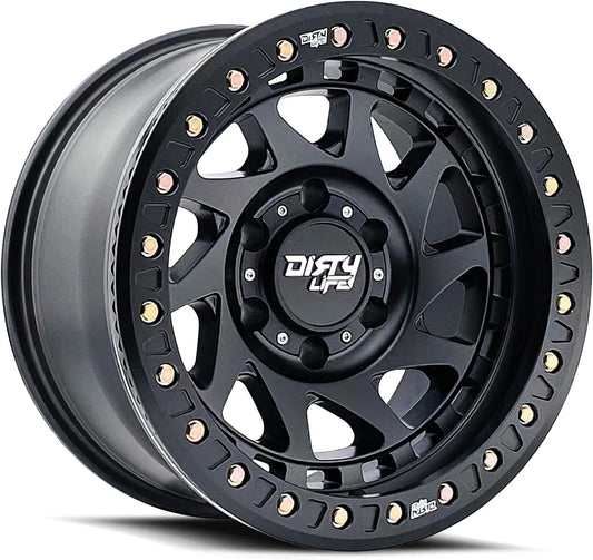 Dirty Life 9313 Enigma Race 17x9 5x5" -12mm Matte Black Wheel Rim 17" Inch