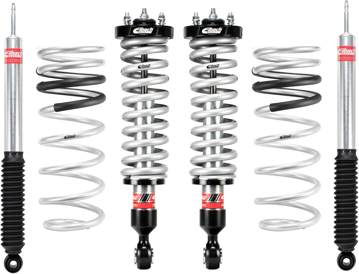 Eibach Suspension Lift Kit, PRO-TRUCK-LIFT STAGE 2, 0.8 to 3.25 in Front Lift, 1.1 in Rear Lift, Springs/Shocks, compatible with Toyota Fullsize Truck 2022-25, Kit