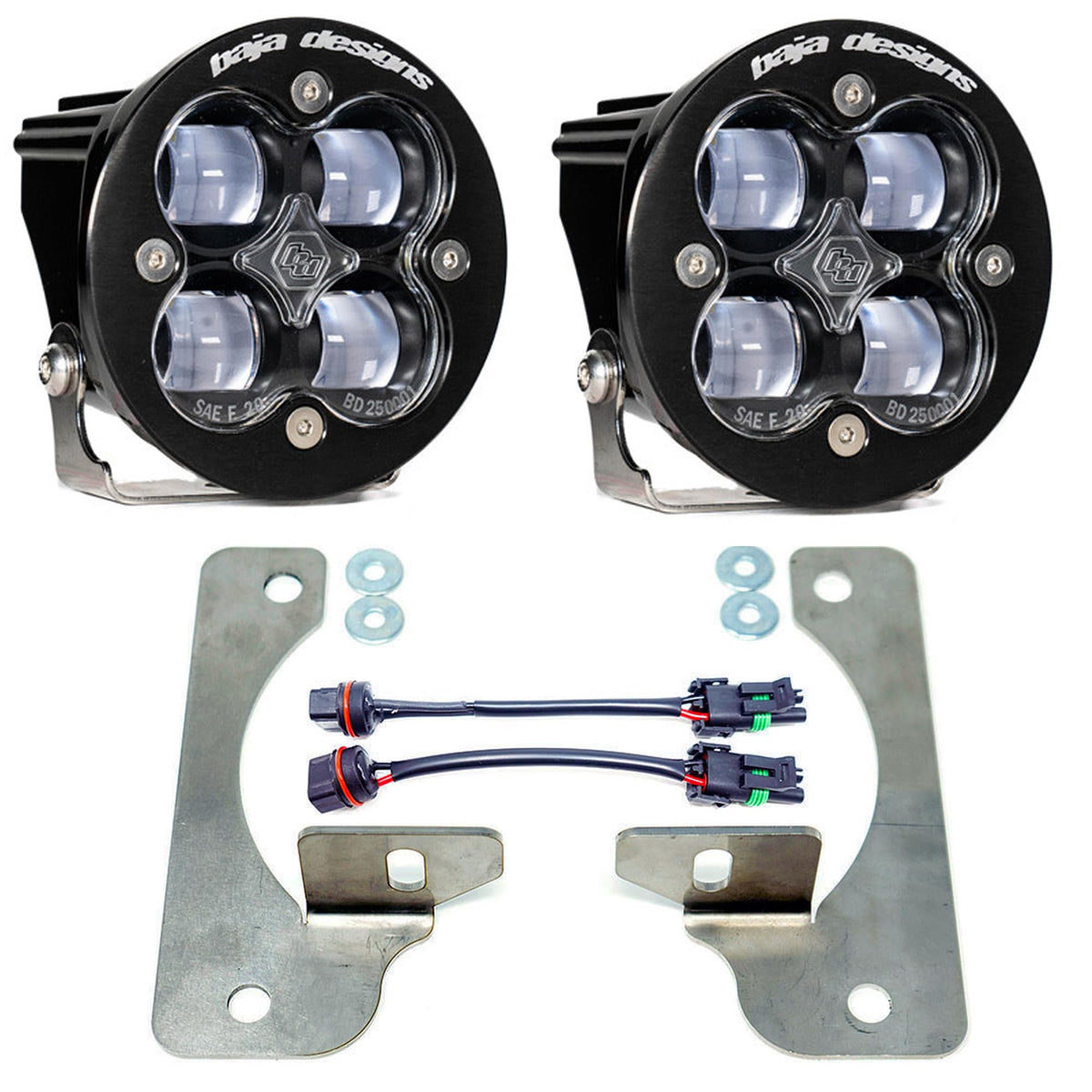 Baja Designs Jeep JL Rubicon Squadronr Sae Fog Pocket Kit - 447623