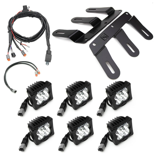 ZROADZ Front Bumper Fog LED KIT for a 2021-2022 Ford Bronco, Includes (6) 3 inch White LED Pod Lights - Part # Z325401-KIT