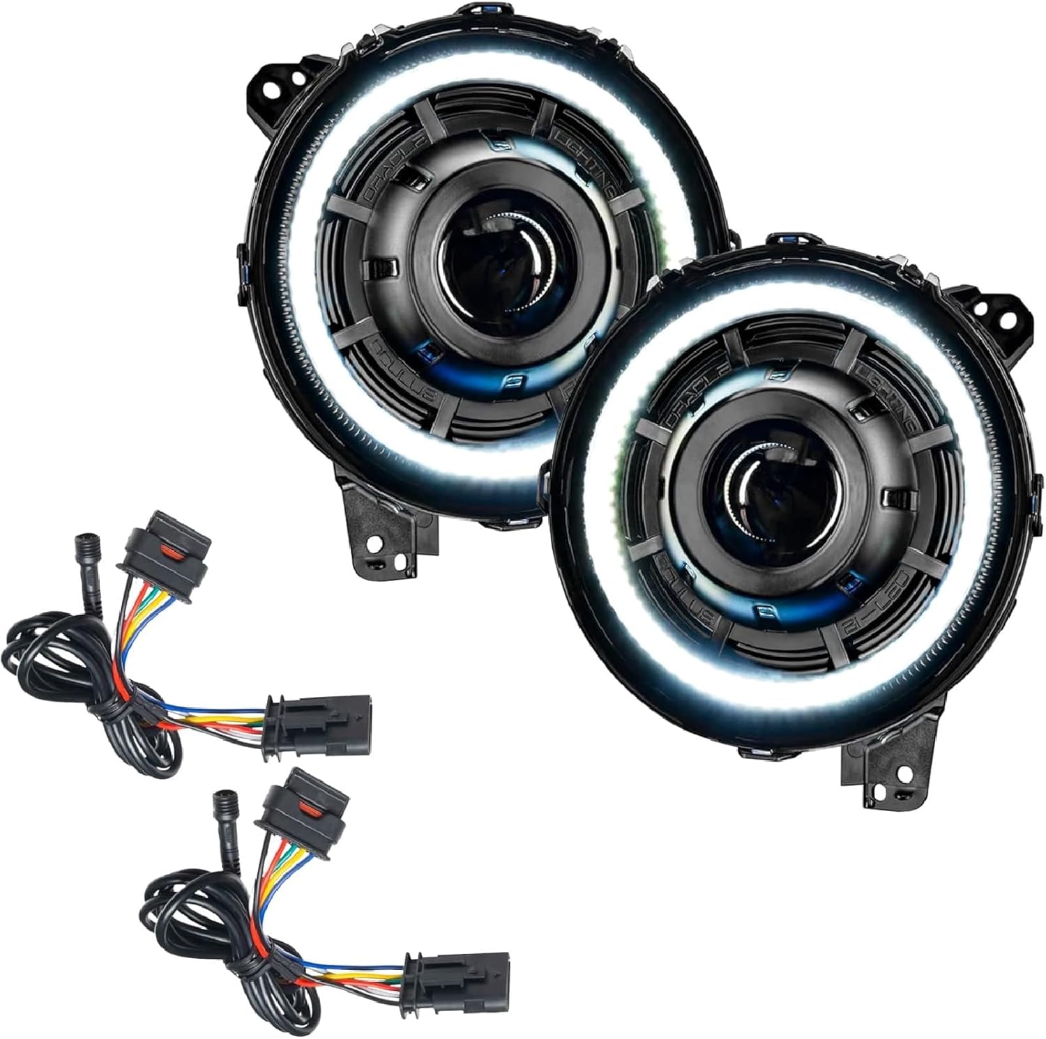 ORACLE Lighting 5839-023 Pair of Oculus Switchback Bi-LED Projector Headlights fits 2018 2024 Wrangler JL - Enhances Driver Visibility in All Weather Conditions
