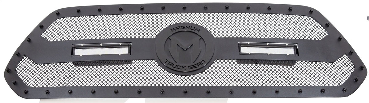 Innovative Creations Inc BLG129TYN Magnum Grille 2 Single Row LED Lights Gloss Black Magnum Grille