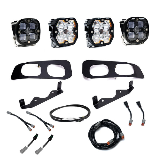 Baja Designs 23C F250/F350 Super Duty Dual Fog Pocket Kit Upfitter Squadron PRO/SAE 2.0 Clea - 44-0033-UP