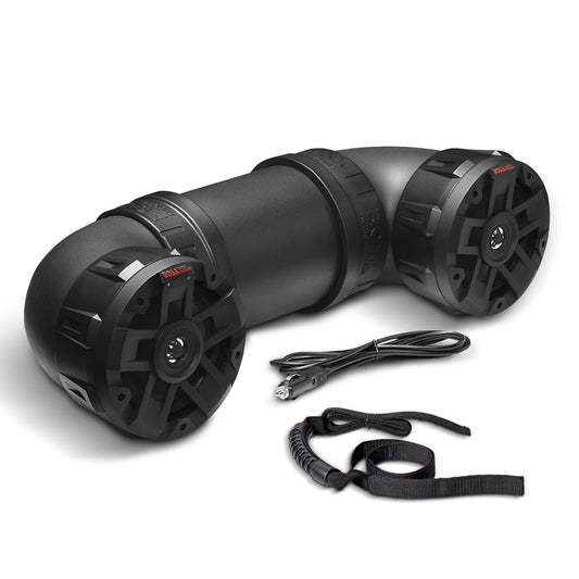 BOSS Audio Systems ATVB6.5R ATV UTV Weatherproof Sound System - 6.5 Inch Speakers, 1 Inch Tweeters, Built-in Amplifier, Bluetooth, Rechargeable Battery, Easy Installation for 12 Volt Vehicles