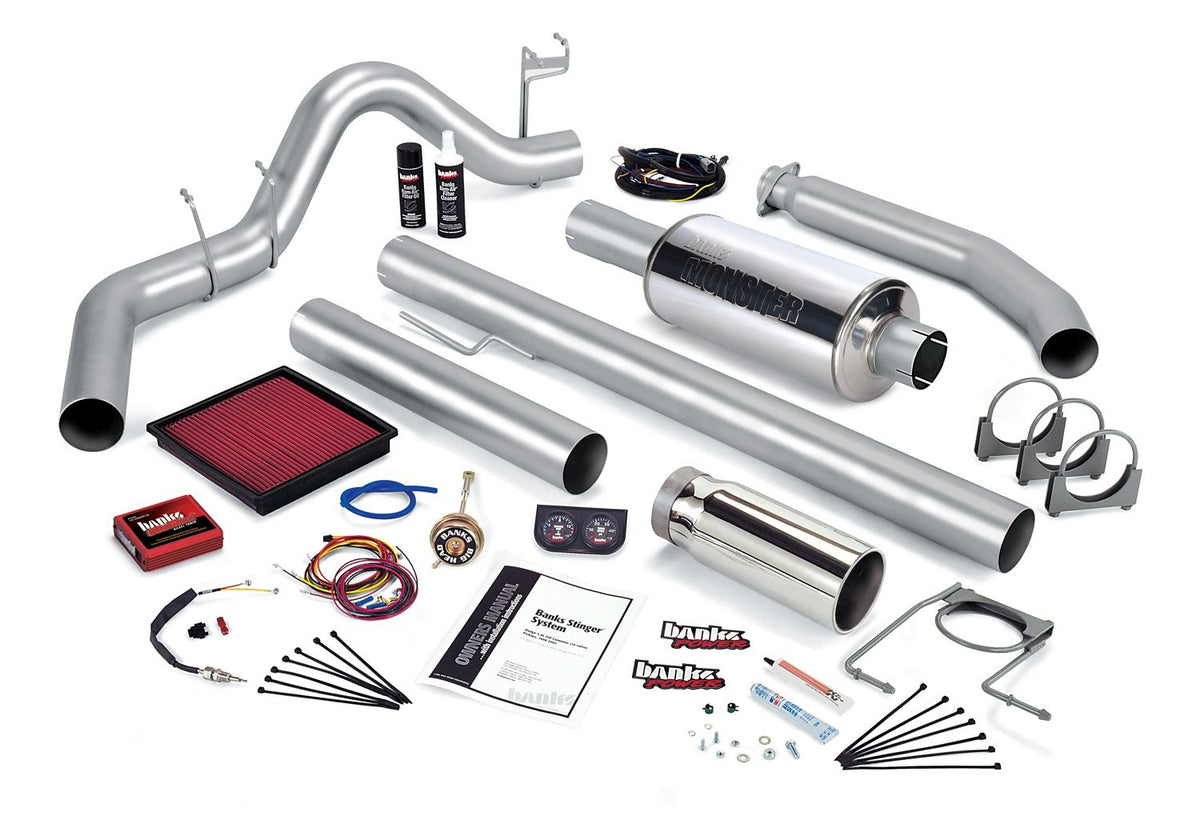 Banks Engineering Stinger System Single Exh S/SCHROME Tip 1998 Dodge 5.9L Std Cab - 49363