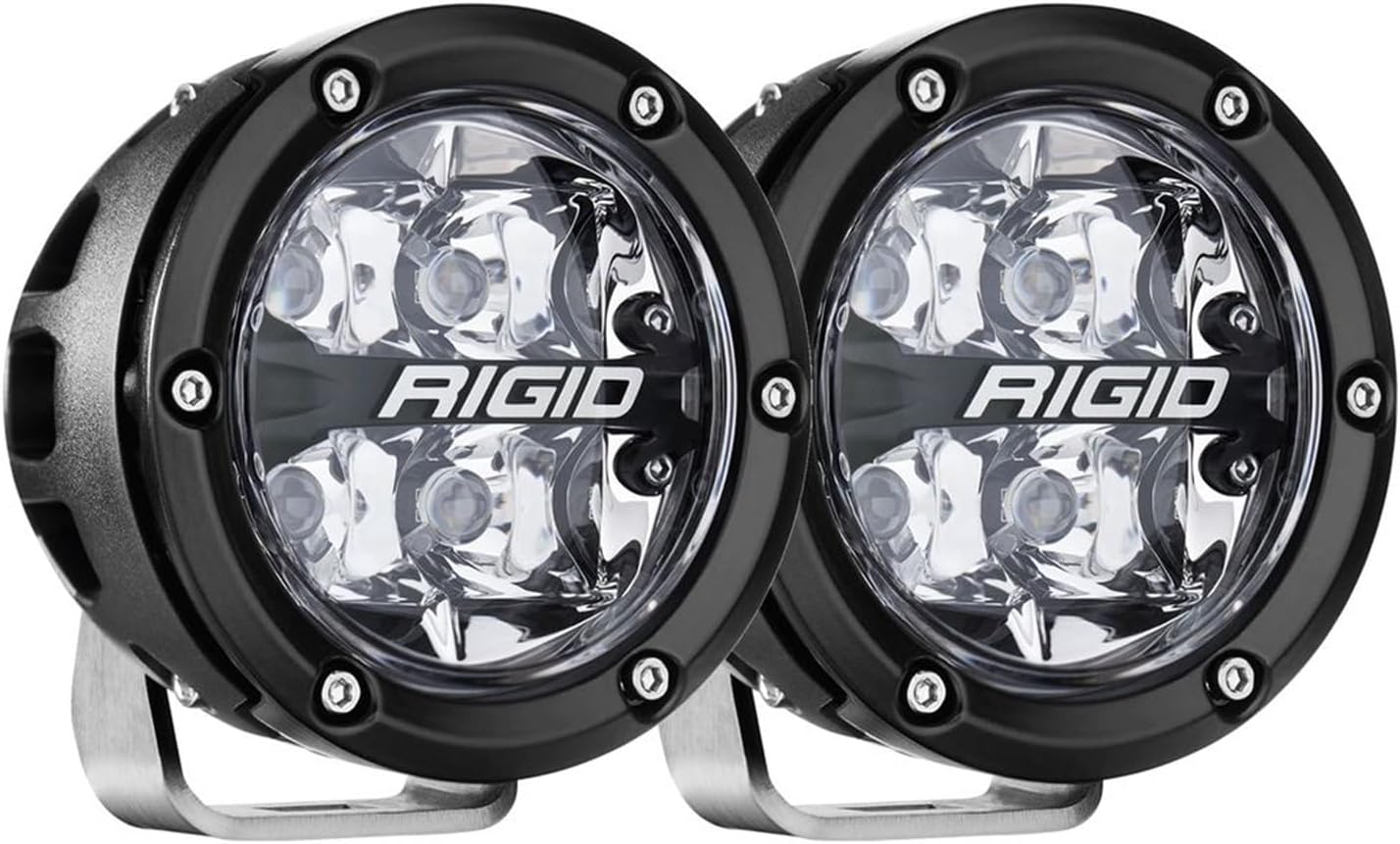 RIGID Industries 360-Series RGBW 4" Offroad Spot Beam w/RGBW Backlight Pods - Set of 2