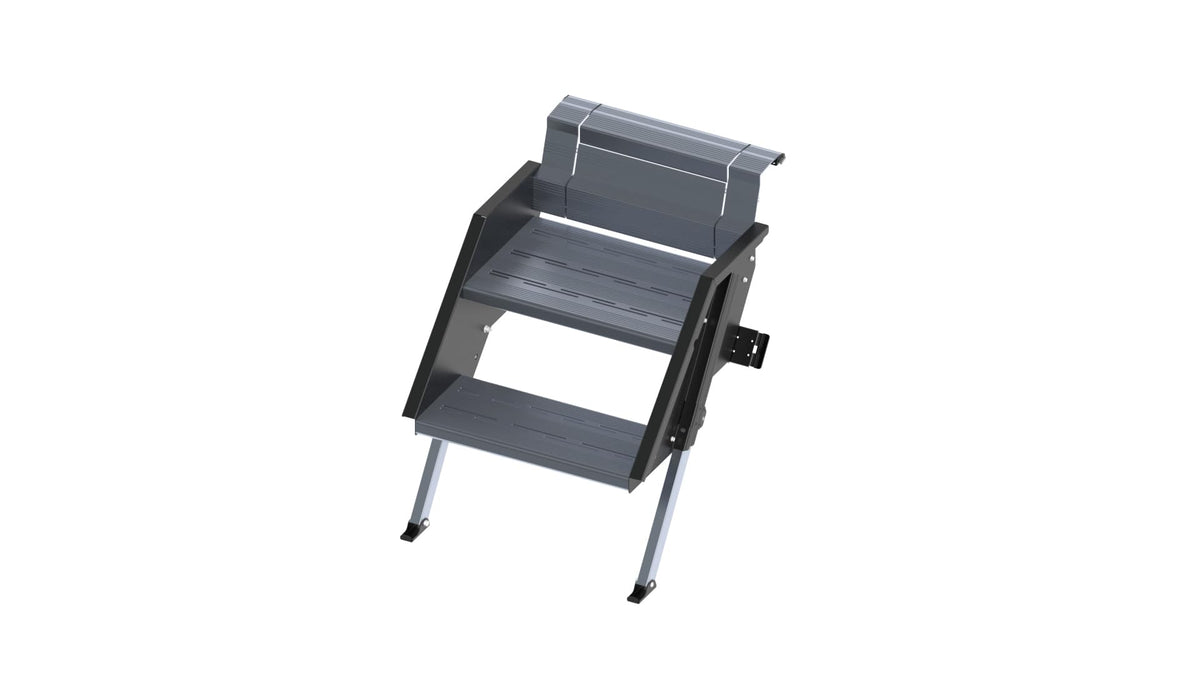 Suburban RV Stow Away Steps, 2-Step Narrow Adjustable RV Entry Stairs - Secure and Convenient Stow Away Steps for Easy Access to Your RV; Lightweight and Durable Design (4101A)