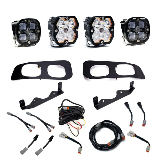 Baja Designs 2325 F250/F350 Super Duty Dual Fog Pocket Kit Squadron SPORT/SAE 2.0 Clear SAE/ - 44-0031