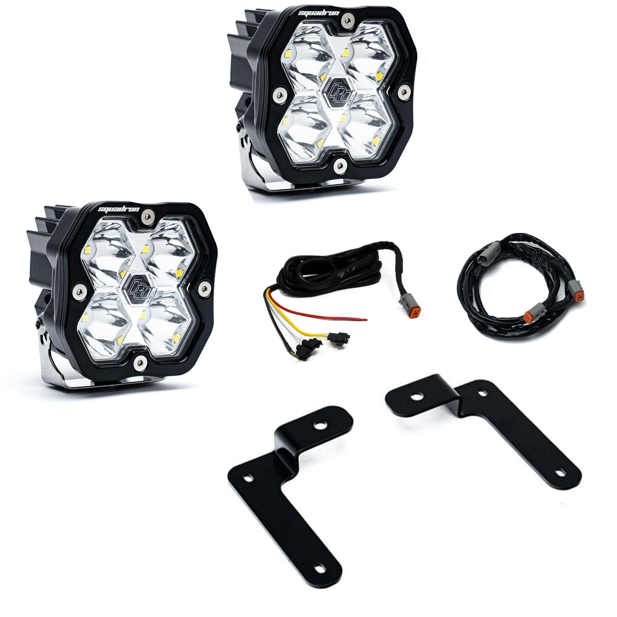 Baja Designs 18C WRANGLER/20C Gladiator A-Pillar Sportsmen Kit with Upfitter Squadron Sport 2. - 44-0043-UP