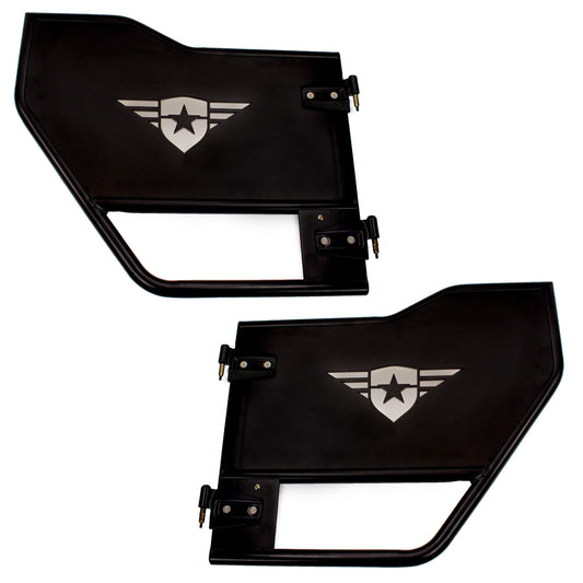 Combat Off Road Mission Doors - Rear Pair - Tube Doors Compatible with Jeep Wrangler JLU