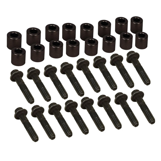 BD Diesel 1041483 Exhaust Manifold Gasket Set; Incl. 16 Pieces 18mm Spacers/40 mm Flange Head Exhaust Bolts;