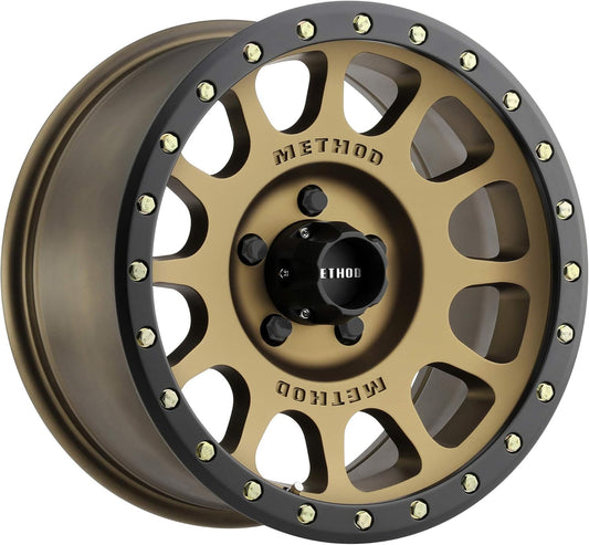 Method Race mr305 nv 17x8.5 5x150 0et 116.5mm bronze matte black wheel Fits select: 2007-2021 TOYOTA TUNDRA, 1998-2011 TOYOTA LAND CRUISER