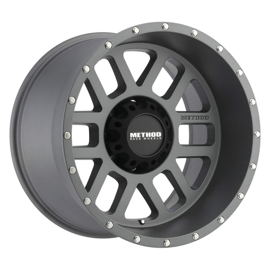 Method Race Wheels 606 Mesh Titanium 20x10" 8x170", 24mm offset 4.55" Backspace, MR60621087824N