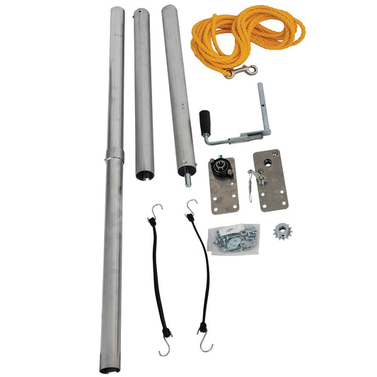 Buyers Products DTT Universal Manual Tarp Roller Kit, Tarp Not Included, W/Aluminum End Mounting Plates & Detented Locking Crank Handle, No Deflector, Dump Body Accessories, Dump Trailer Accessories