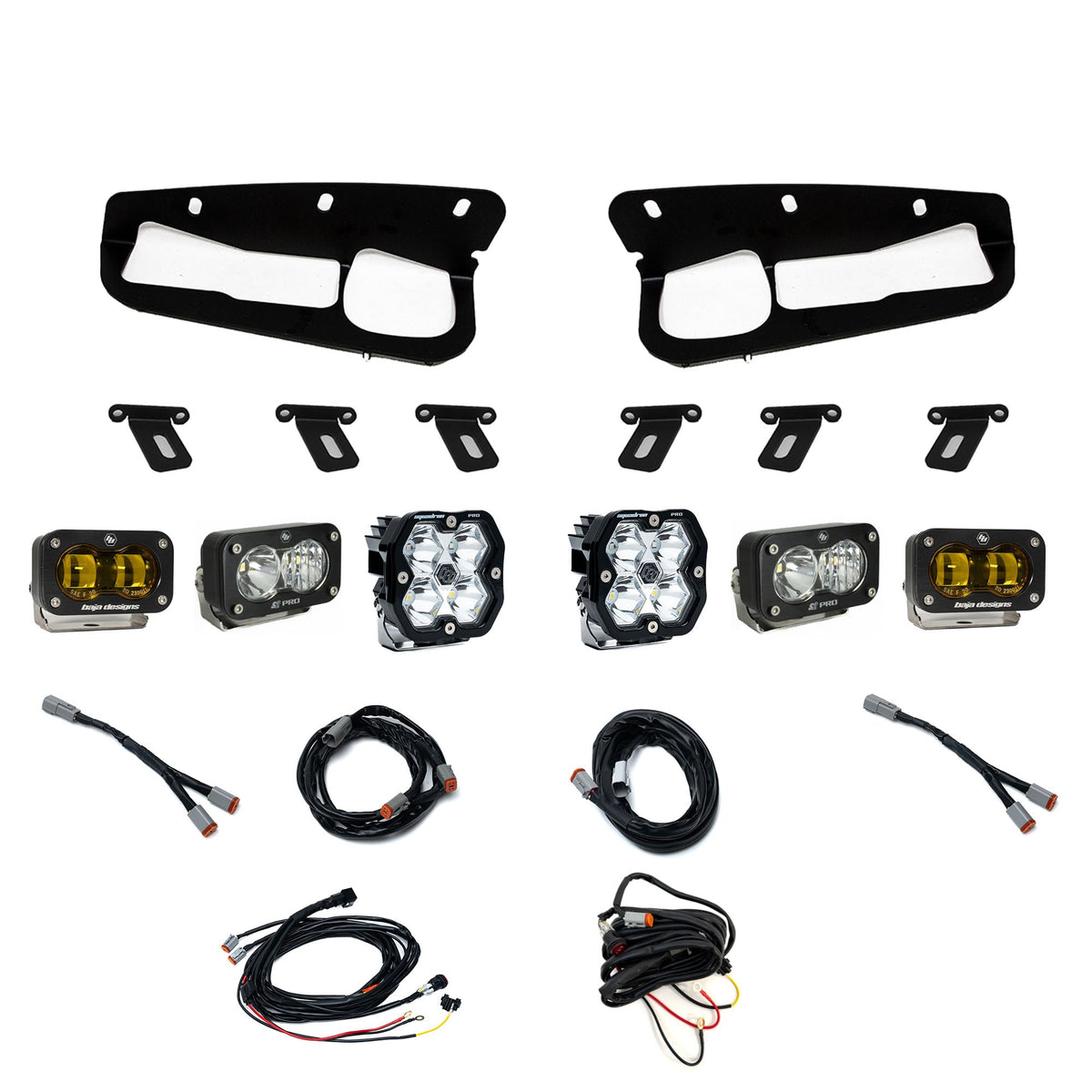 Baja Designs 1922 SILV/SIERRA 1500/2022 SILV/SIERRA 2500/3500 Fog Pocket Kit Squadron Sport - 44-0056