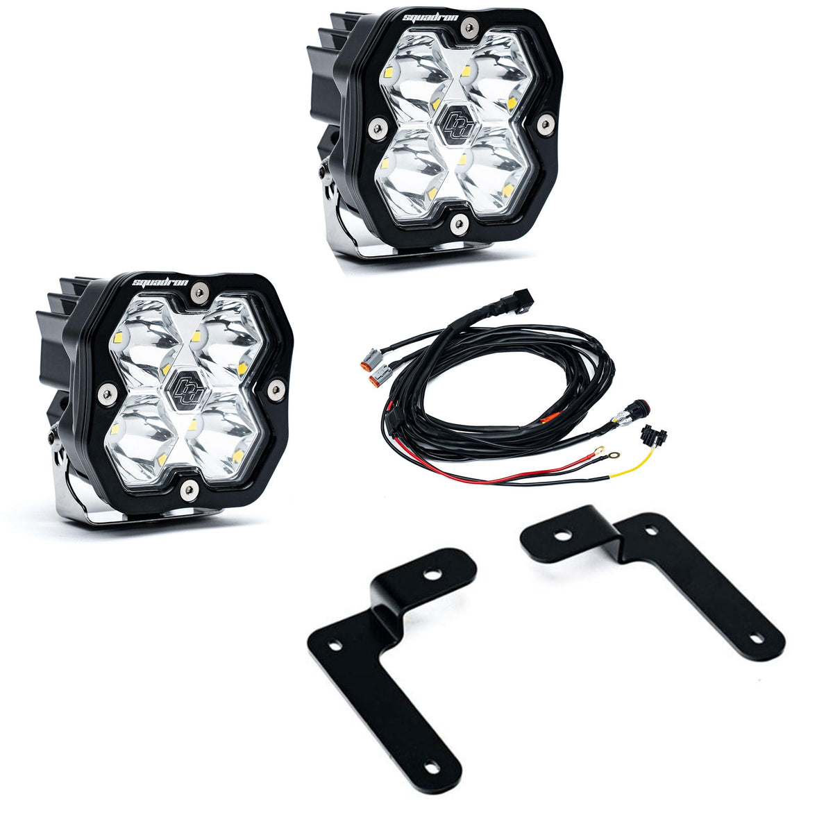 Baja Designs 18C WRANGLER/20C Gladiator A-Pillar Sportsmen Kit Squadron 2.0 Clear Spot - 44-0043