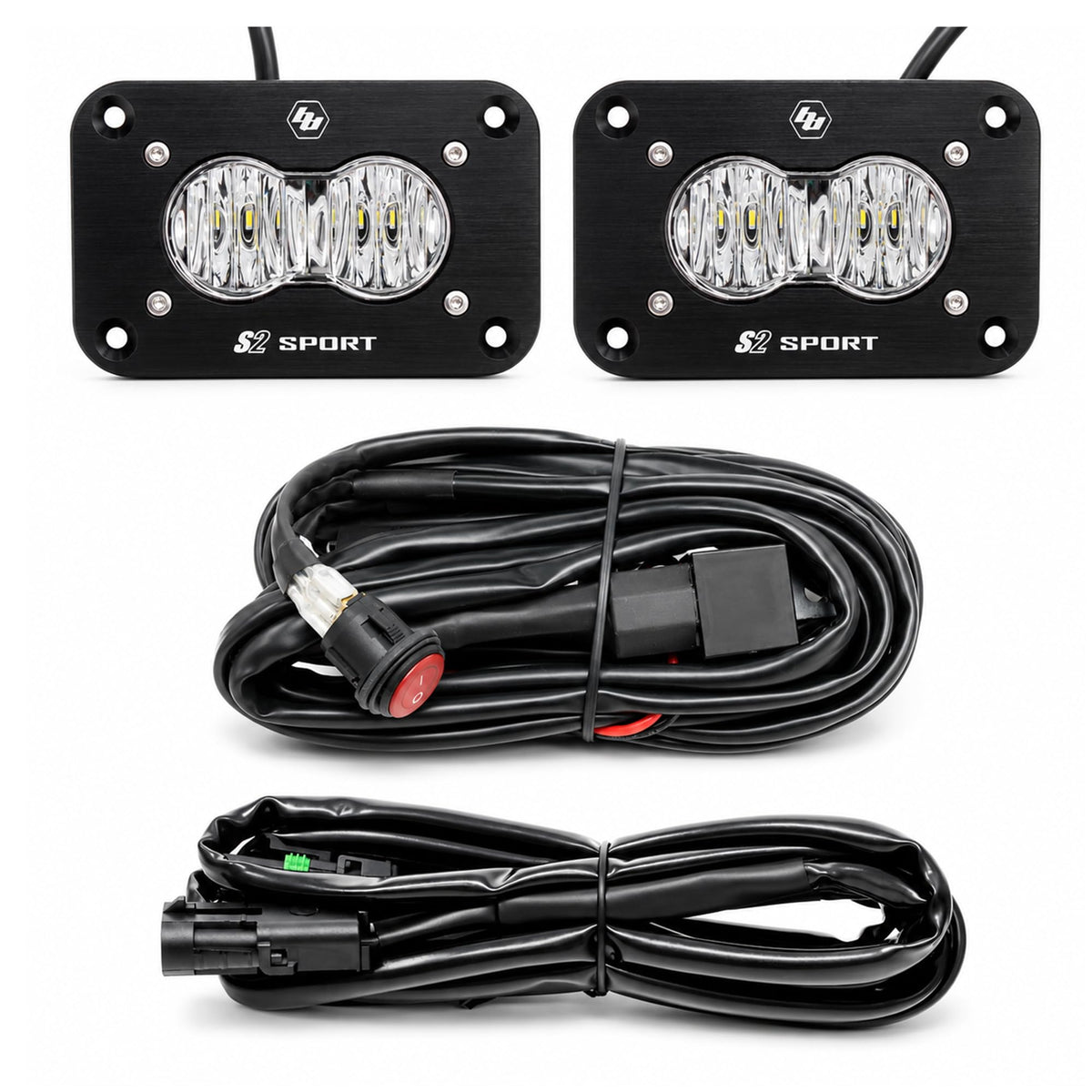 Baja Designs S2 Sport Pair LED Wide Cornering Flush Mount Backup Kit - 547807