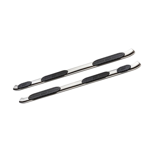Westin 21-534560 PRO TRAXX 5 Oval Wheel to Wheel Nerf Bars fits 2007-2018 Silverado Sierra 1500 Crew Cab 5'5" Bed (Exc 2007 Classic) Stainless Steel Pair