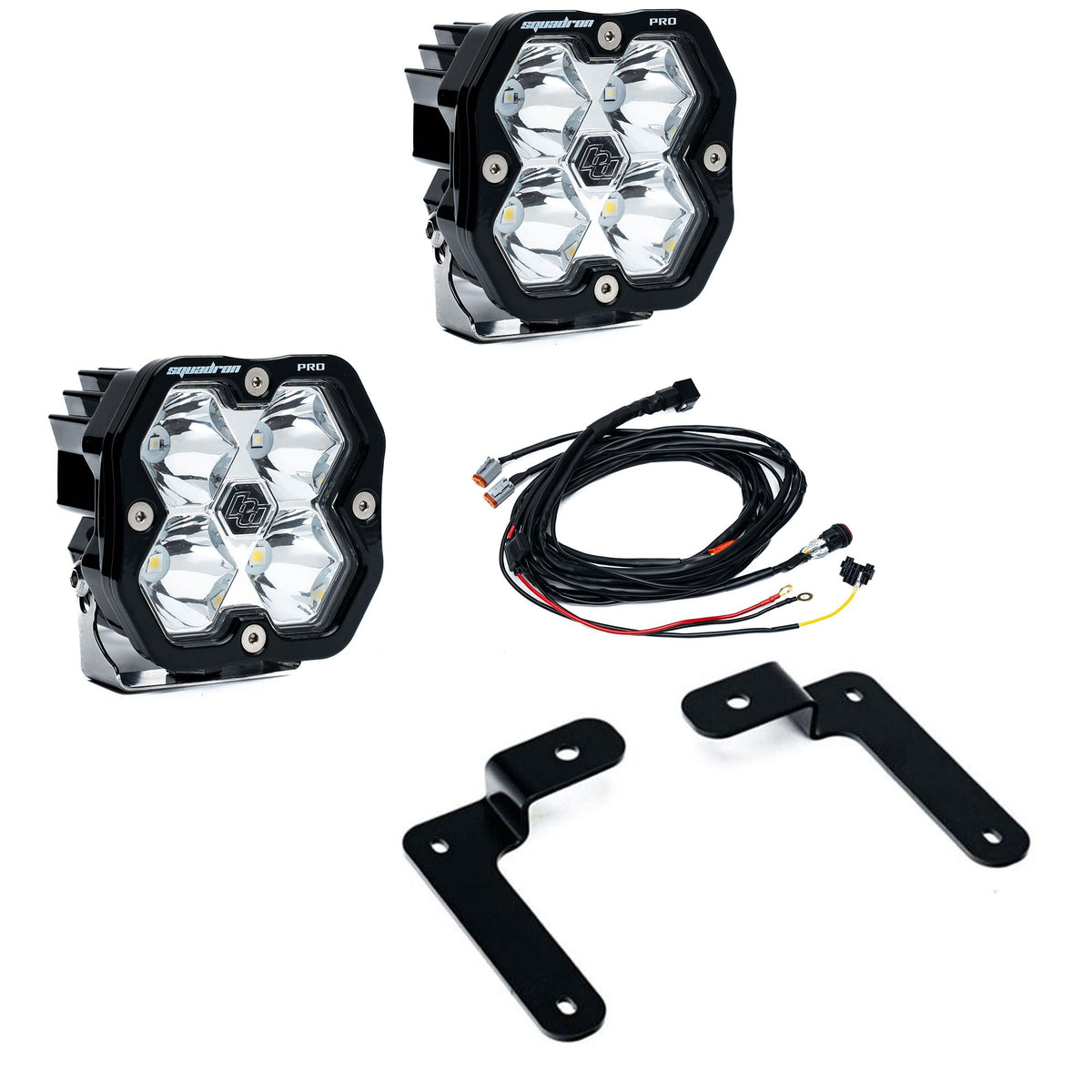 Baja Designs 18C WRANGLER/20C Gladiator A-Pillar Kit Squadron Pro 2.0 Clear Spot - 44-0044