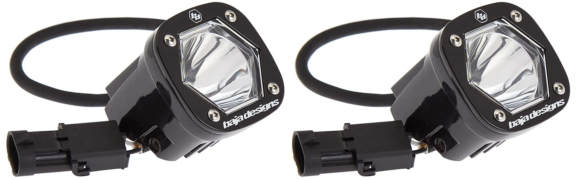 Baja Designs S1 LED Auxiliary Light Pods - Universal Fit with Wiring Harness, 2 LEDs (Spot; Clear)