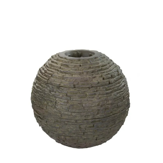 STACKED SLATE SPHERE - 24" DIA (61 CM)