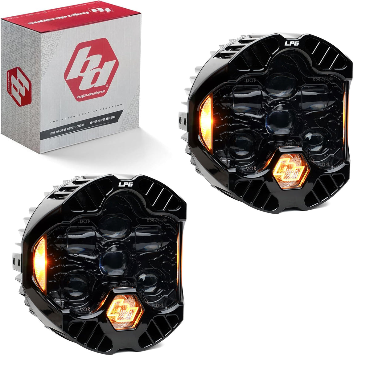Baja Designs Dot LP6 Pair LED Amber Drl - 18-7802