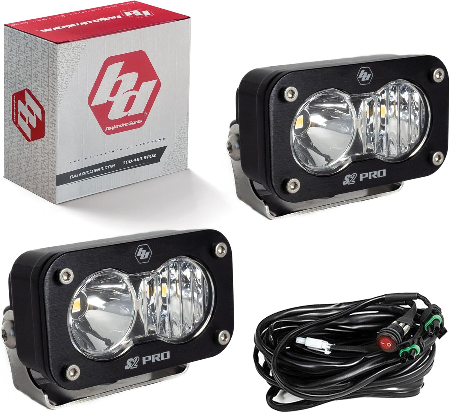 Baja Designs, 487803, LED Light, S2 Pro, Black, Driving/Combo, Pair