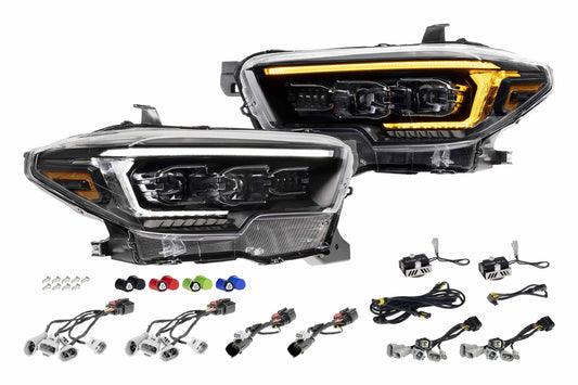 Morimoto XB Evo LED Headlights fits 2016-2023 Toyota Tacoma, Plug and Play Headlights with Sequential Switchback Turn Signal & UV Coated Lens (LF2-530)
