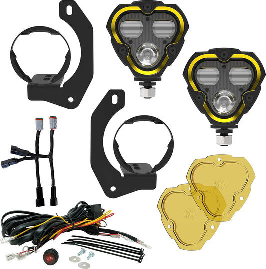 FLEX ERAÂ® 3 Dual Mode SAE Fog Lights - 2-Light Master Kit - JK/JL/JT Steel Bumpers