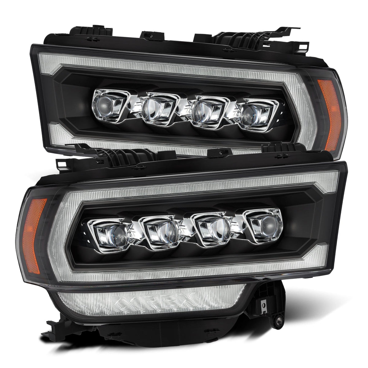 AlphaRex USA 1924 Ram 2500/3500/4500 Novaseries LED Proj Headlights Plank Style Black with Activation Lig - 880553