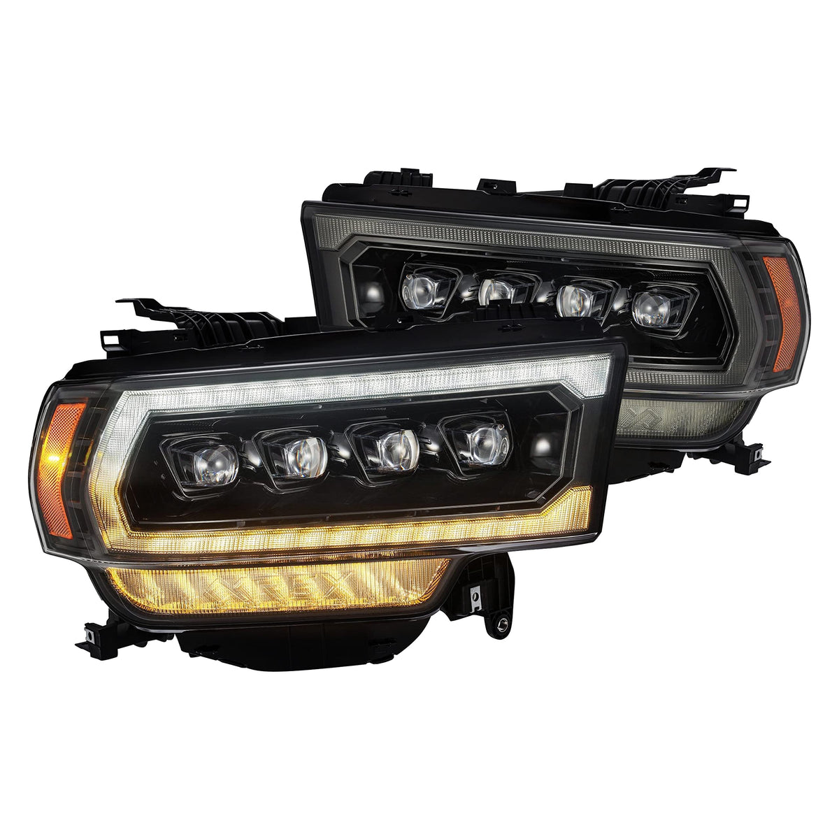 AlphaRex USA 1924 Ram 2500/3500/4500/5500 Novaseries LED Proj Hls Plank Style Alpha Black - 880552